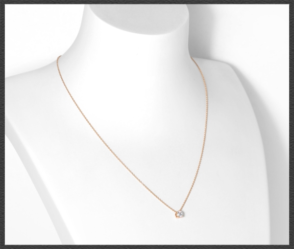 Brillant 585 Gold Collier; 0,54ct, mit DGI Zertifikat